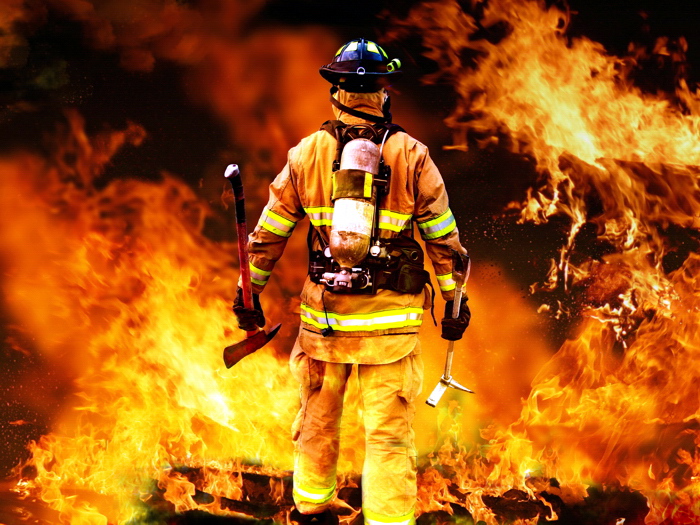 firefighter hero fireman flames axe giant wall print poster ebay