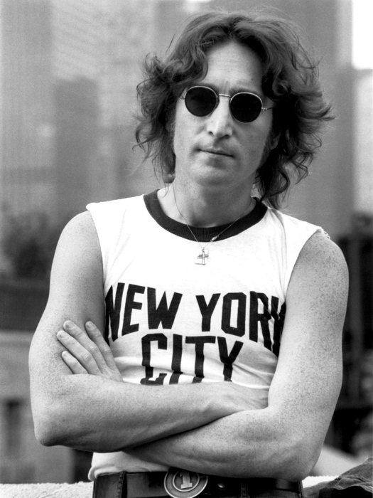 V4114 John Lennon Sunglasses New York City 1974 Decor WALL POSTER PRINT