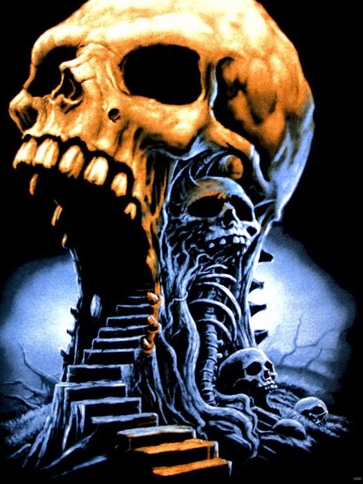 V5301 Skull Horror Hot Old Retro Vintage Decor WALL POSTER PRINT - Picture 8 of 13