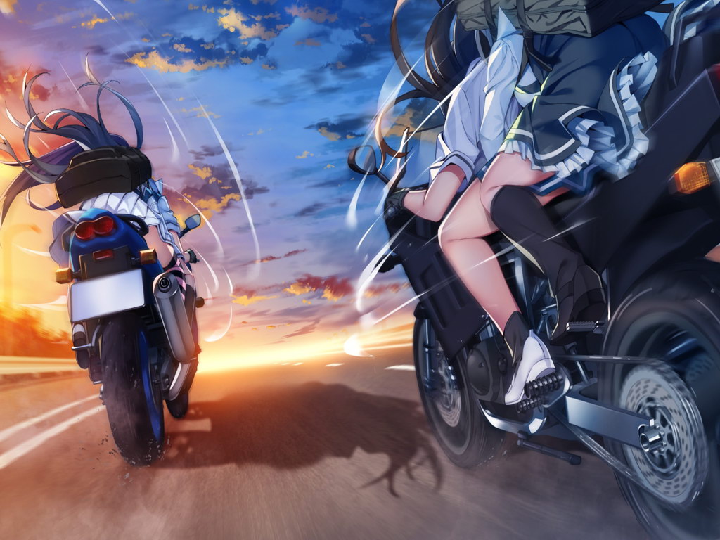 V7371 Grisaia Phantom Trigger Girls Motobike Speed Anime Decor WALL POSTER PRINT